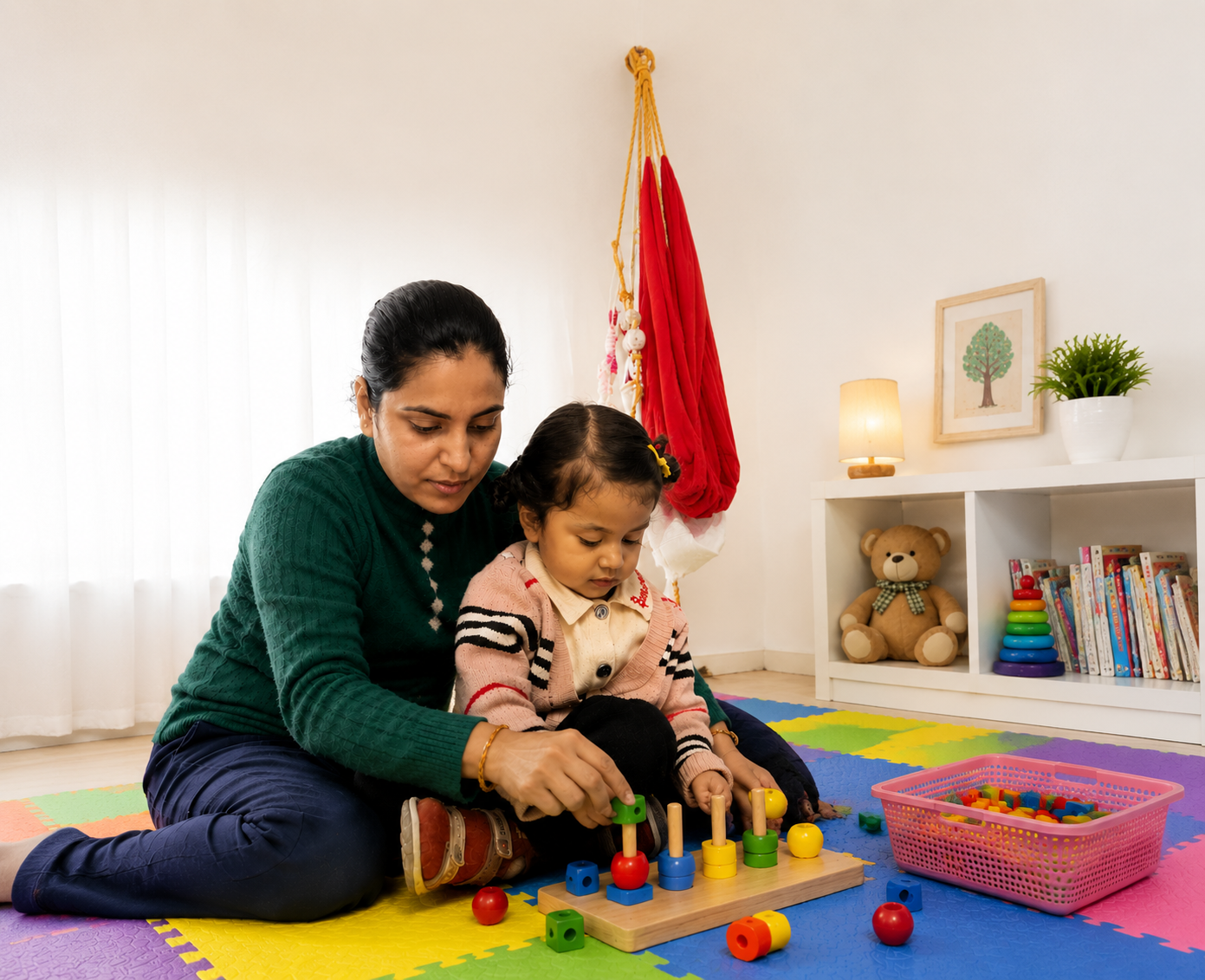 Individual in occupational therapy session at Blooming Words